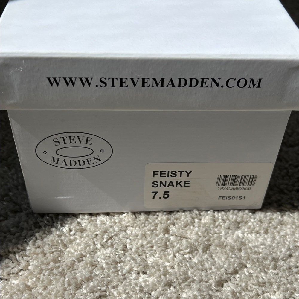 Steve Madden Snake-Print Yellow Black Open-Toe Stiletto Heels - Picture 5 of 5